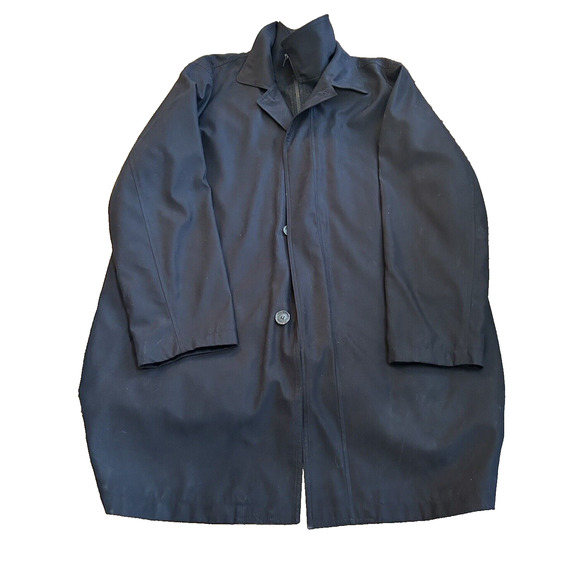 Lauren Ralph Lauren Size 48R Black Raincoat Coat Removable Quilted Lining - Picture 1 of 13